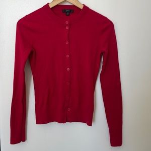 Darling J. Crew cotton Jackie cardigan red  XXS barely worn